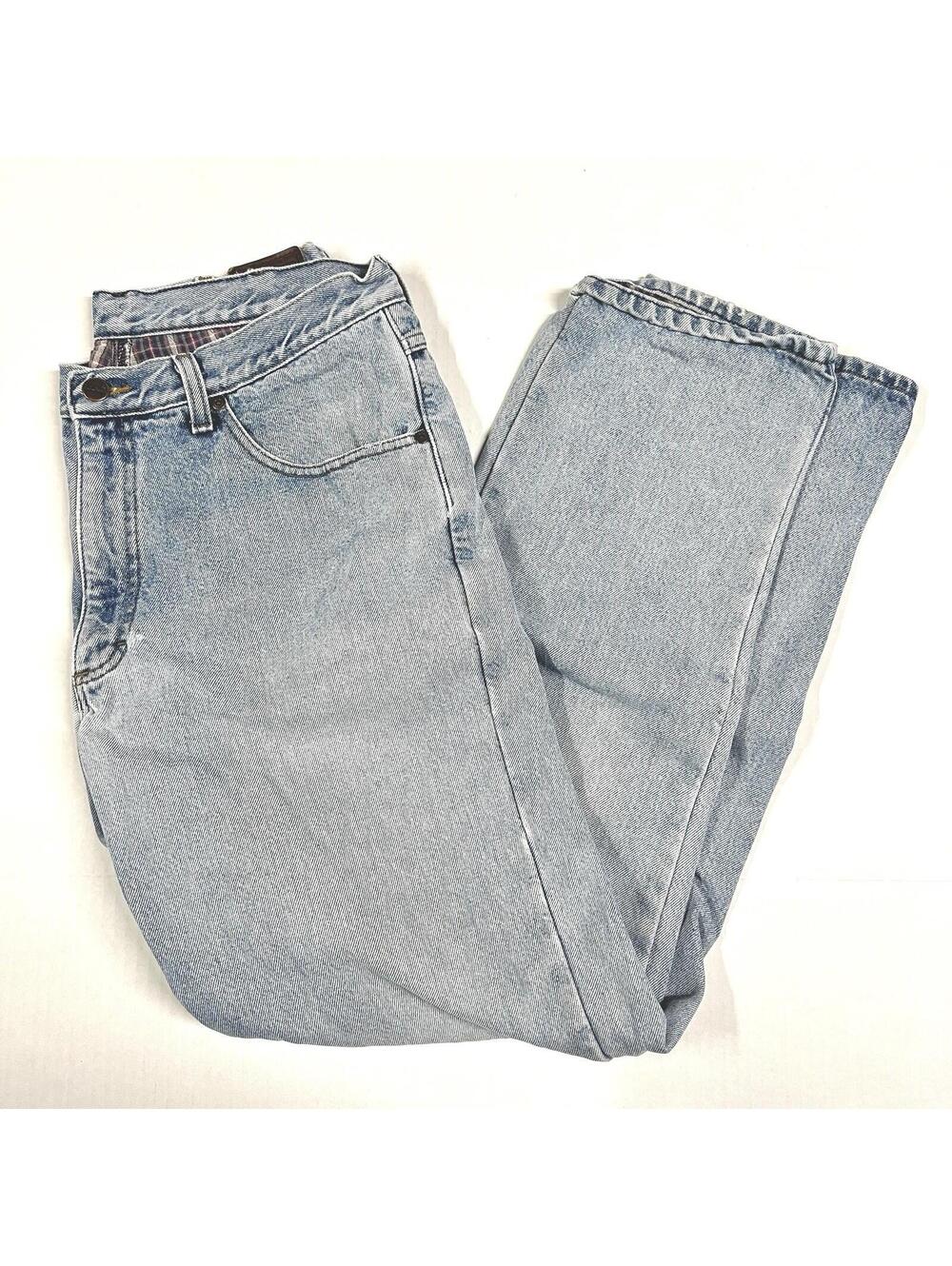 LL Bean Jeans Flannel Lined Double L Natural Fit Men's 100% Cotton OJW72 35”x32”